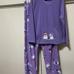 Jasmine Rose intimates, purple Christmas pajamas, size L